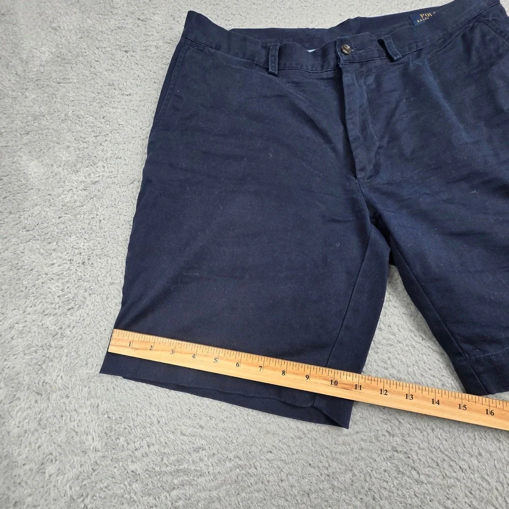 Polo Ralph Lauren Chino Shorts Mens 35 Navy Blue Classic‎ Fit 9 Inch Cotton